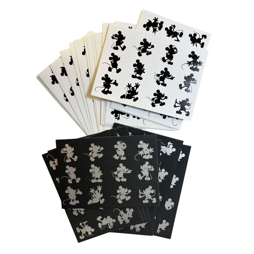 33 Count Hallmark Blank Note Cards and Envelopes Disney Mickey Mouse Black White